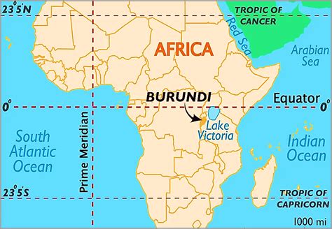 Бурунди на карте мира
