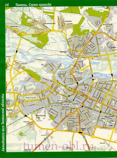 Карта тюмень с улицами и домами подробно
