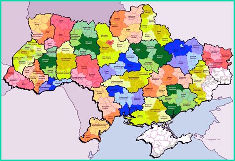 Карта украины с областями на русском на сегодня