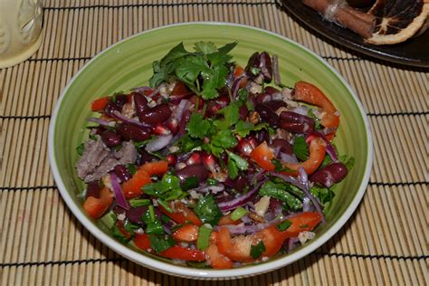 Салат тбилиси с говядиной и фасолью и болгарским перцем рецепт