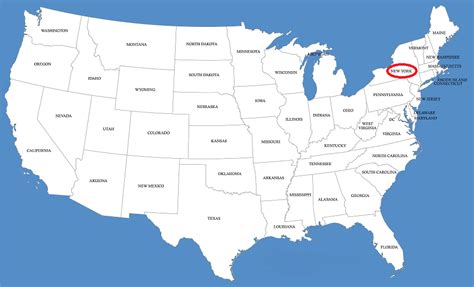 Штат нью йорк на карте