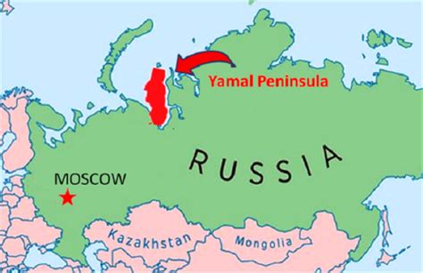 Ямал на карте россии