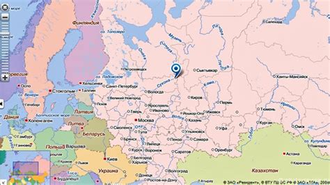 Великий устюг на карте россии