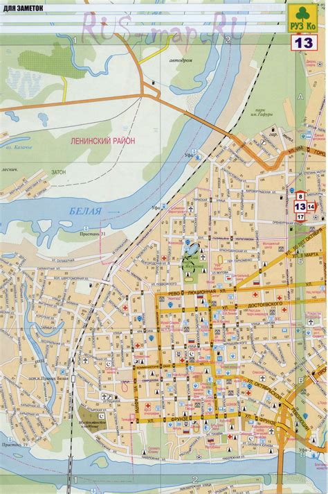 Карта находки с улицами и номерами домов