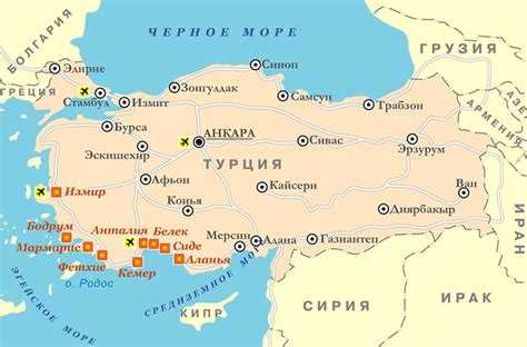 Карта турции кемер